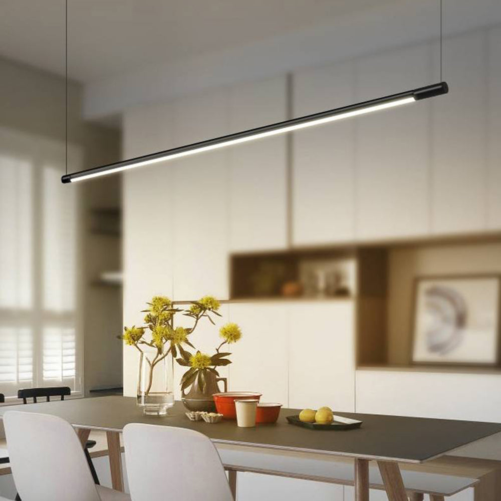 Zynar Minimalist Linear Pendant Light, Black | Fioriscas