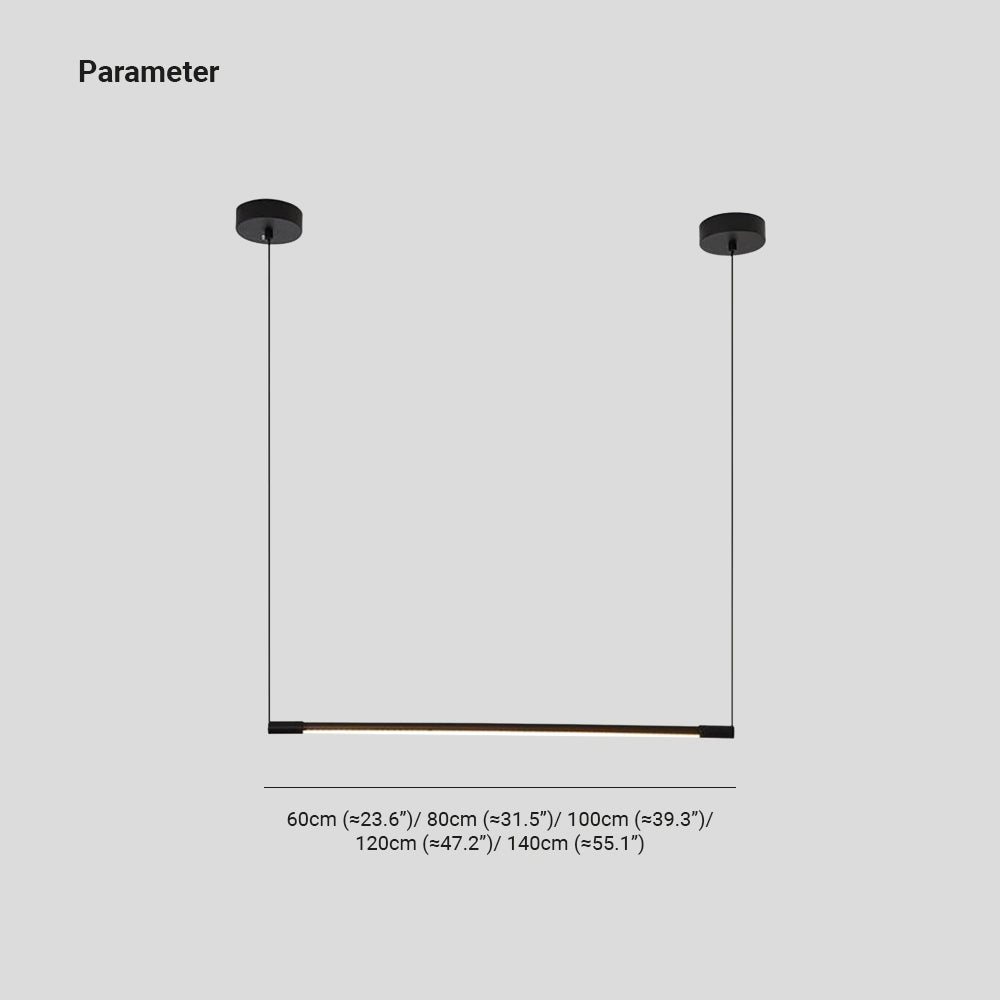 Zynar Minimalist Linear Pendant Light, Black | Fioriscas