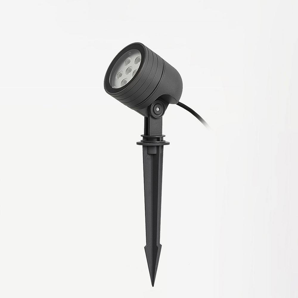 Ray Modern Round Glass/Metal Solar Outdoor Ground Lamp Spotlight | Fioriscas