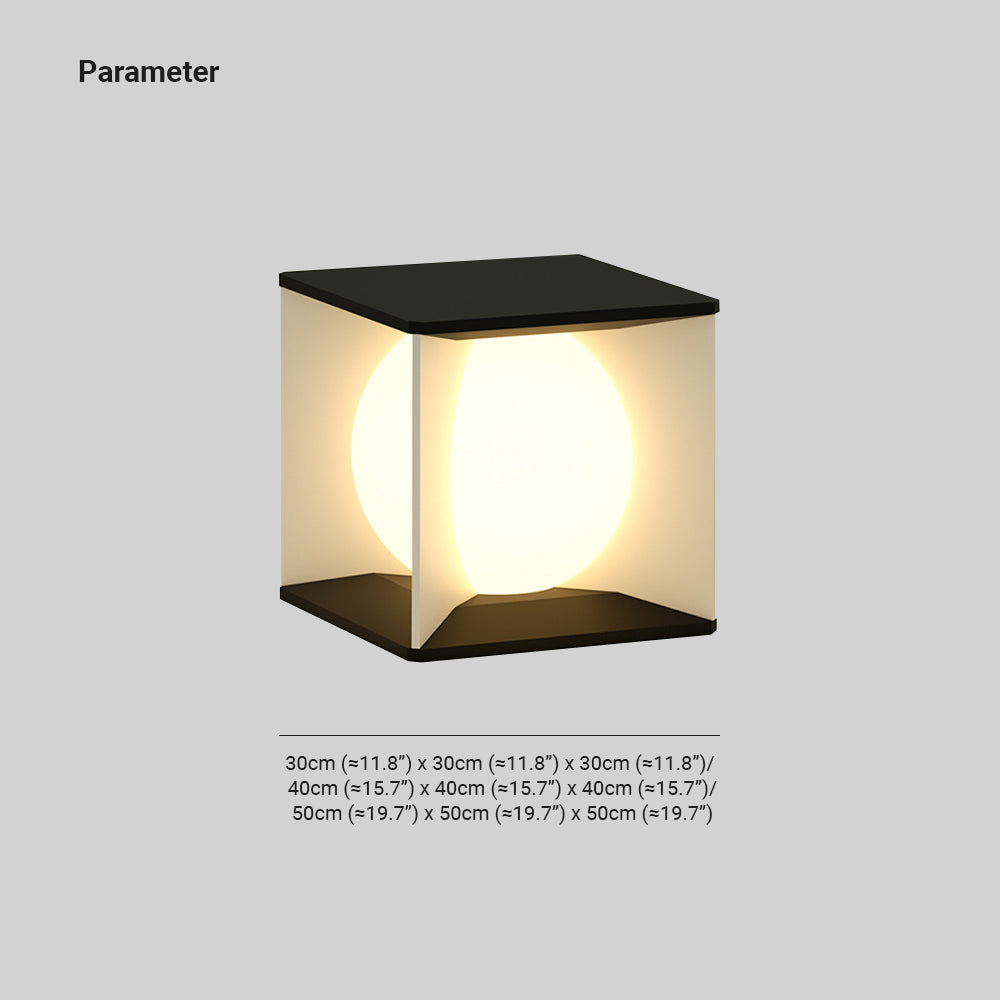 Ray Modern Moon  Outdoor Pier-Mount Pillar Light | Fioriscas