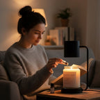 Ceramic fragrance lamp for essential oils & cozy atmosphere - Fioriscas