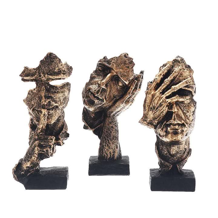 Abstract Golden Sculpture in Scandinavian Design - Fioriscas