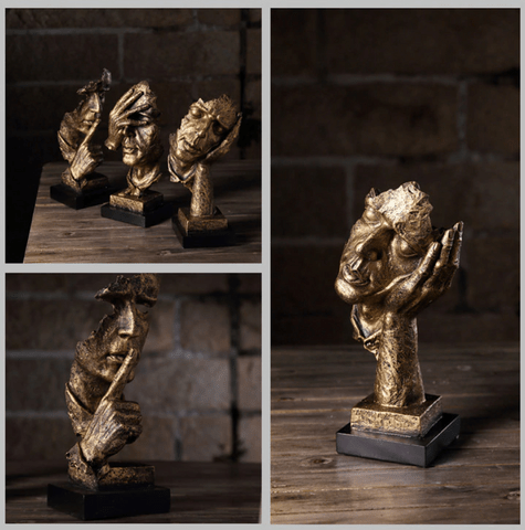 Abstract Golden Sculpture in Scandinavian Design - Fioriscas