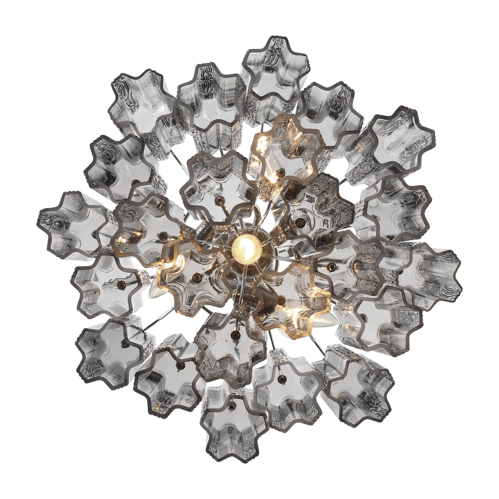 Lustra Murano Chandelier Glass Tube Layered Amber | Fioriscas
