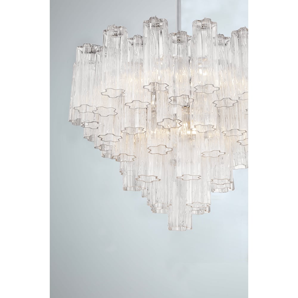 Lustra Murano Chandelier Glass Tube Layered Amber | Fioriscas
