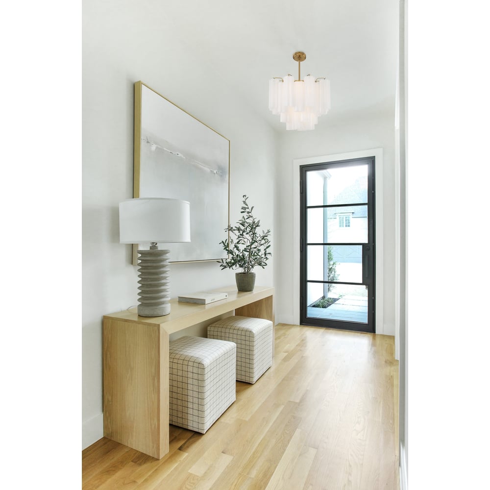 Lustra Murano Chandelier Glass Tube Layered Amber | Fioriscas