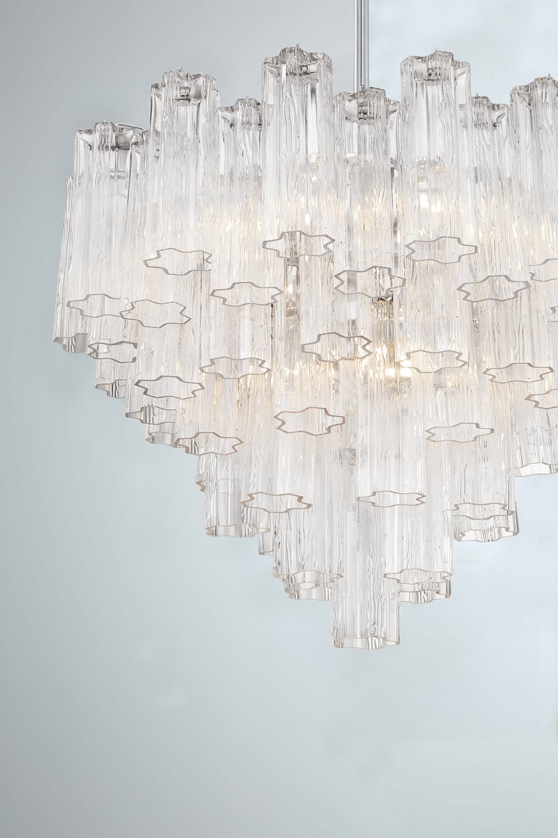 Lustra Murano Chandelier Glass Tube Layered Amber | Fioriscas