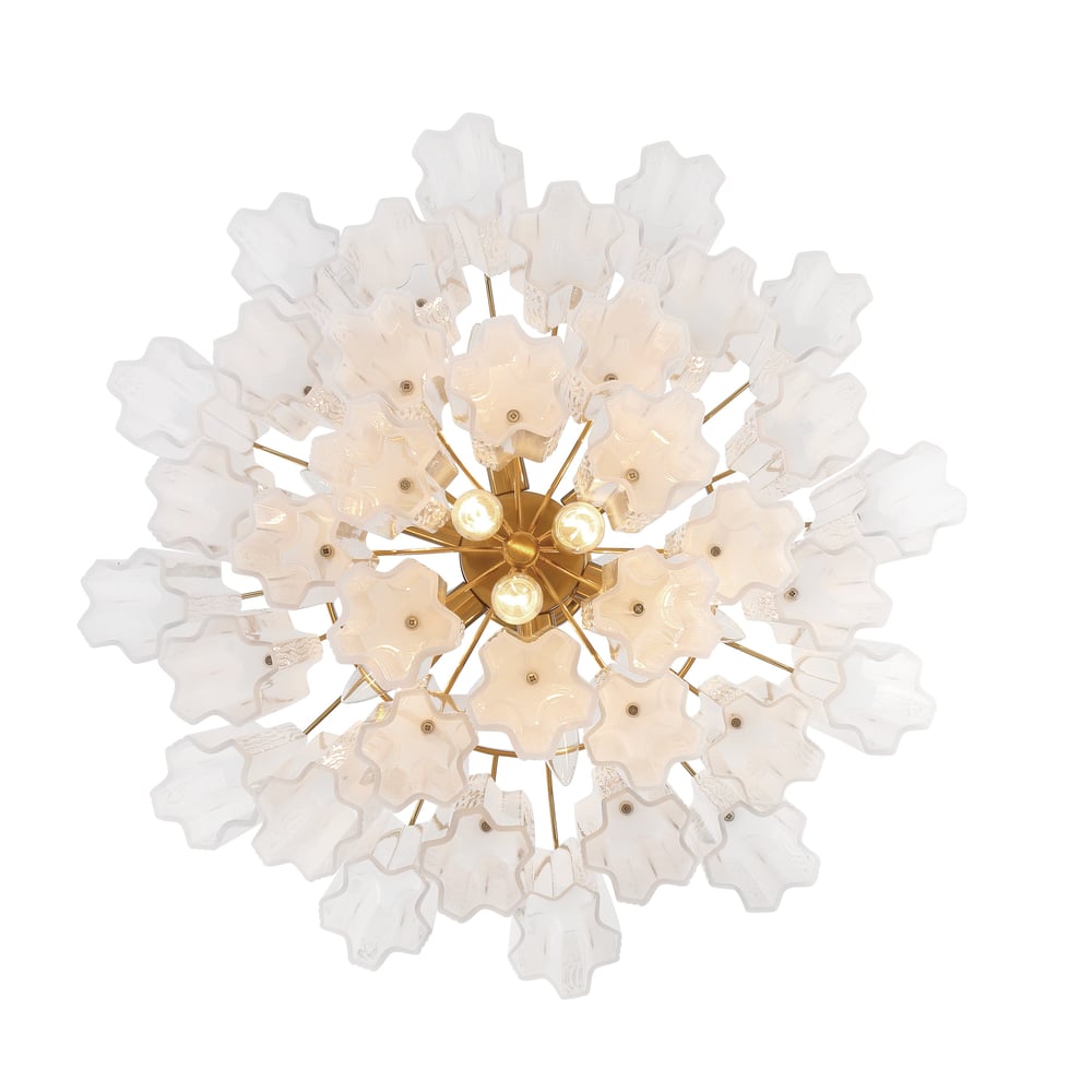 Lustra Murano Chandelier Glass Tube Layered Amber | Fioriscas