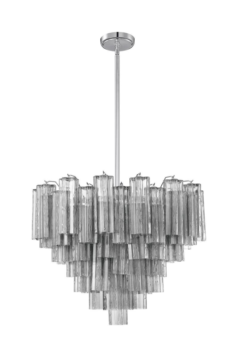 Lustra Murano Chandelier Glass Tube Layered Amber | Fioriscas