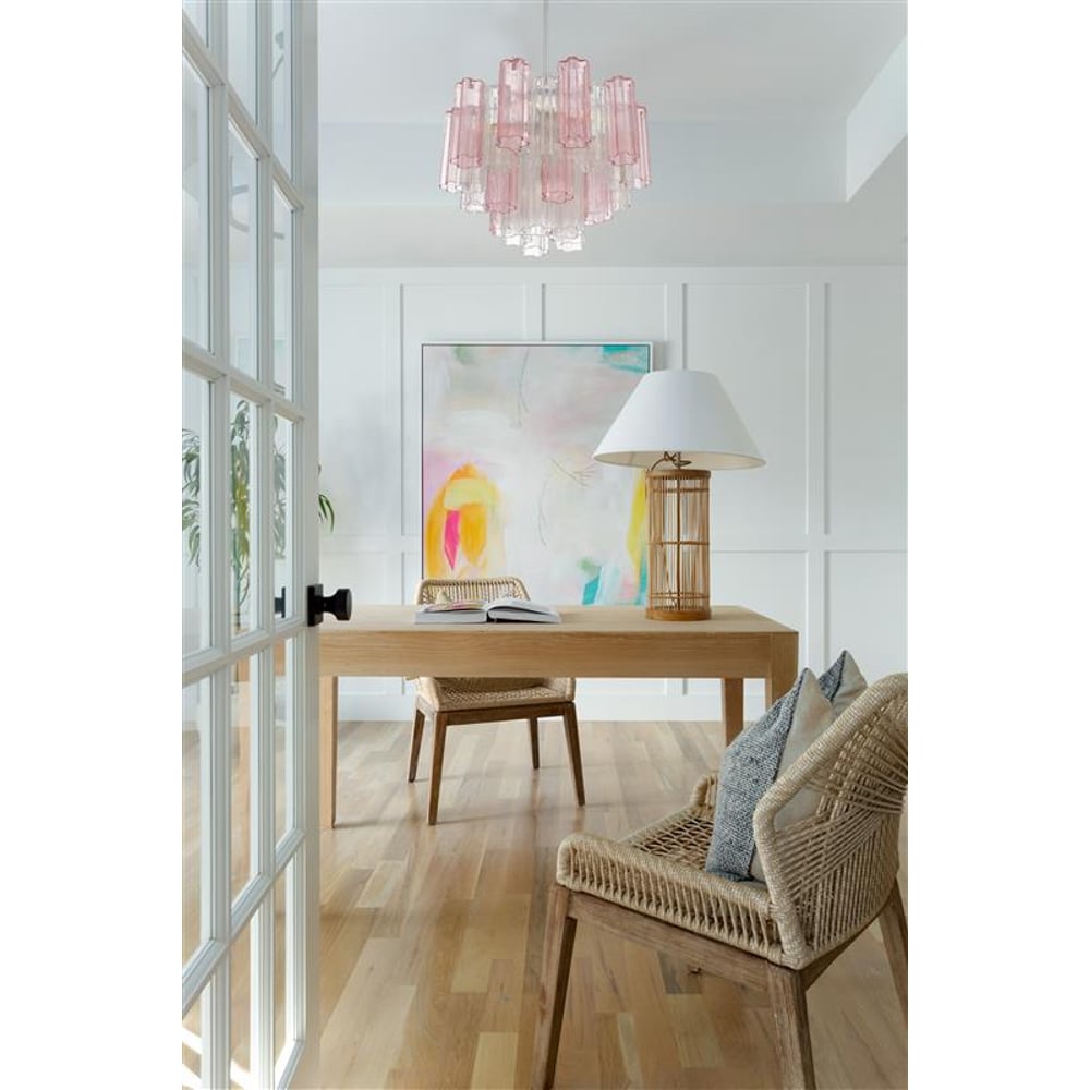 Lustra Murano Chandelier Glass Tube Layered Amber | Fioriscas