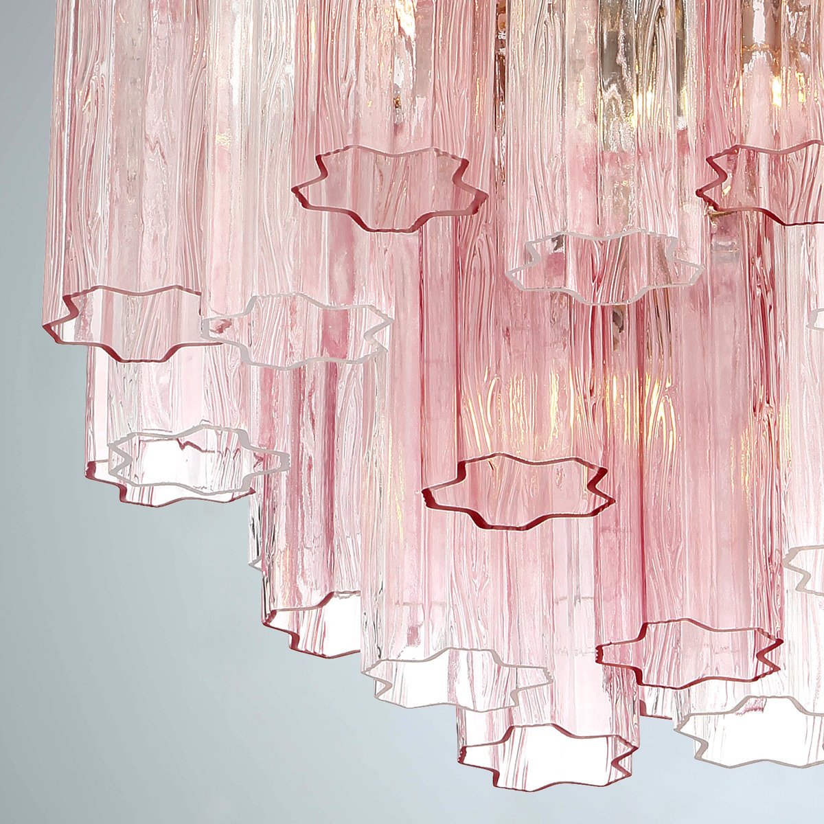Lustra Murano Chandelier Glass Tube Layered Amber | Fioriscas