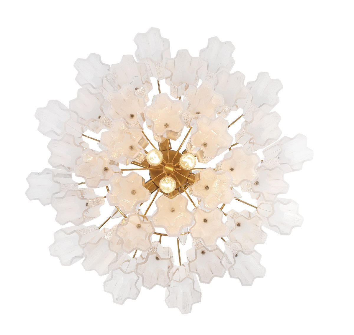 Lustra Murano Chandelier Glass Tube Layered Amber | Fioriscas