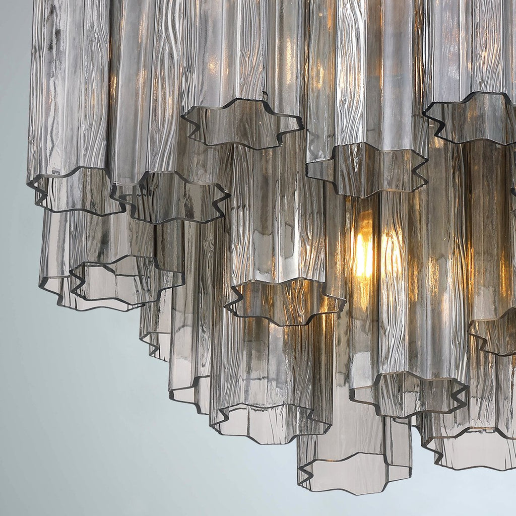 Lustra Murano Chandelier Glass Tube Layered Amber | Fioriscas