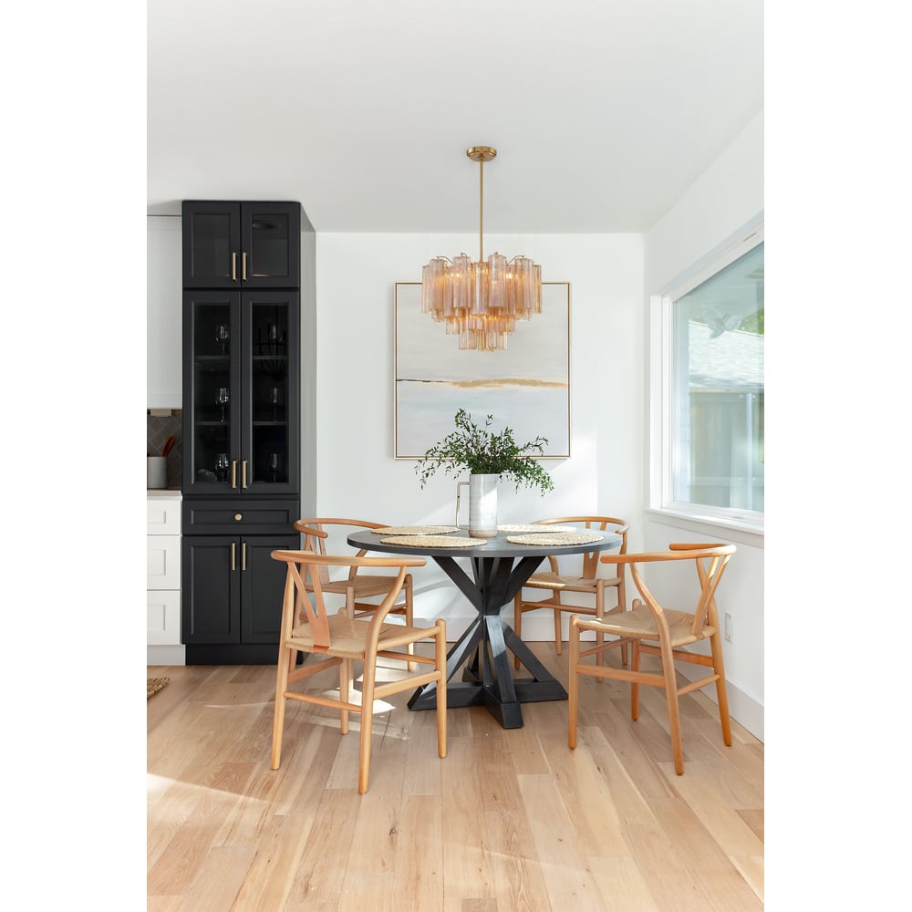 Lustra Murano Chandelier Glass Tube Layered Amber | Fioriscas
