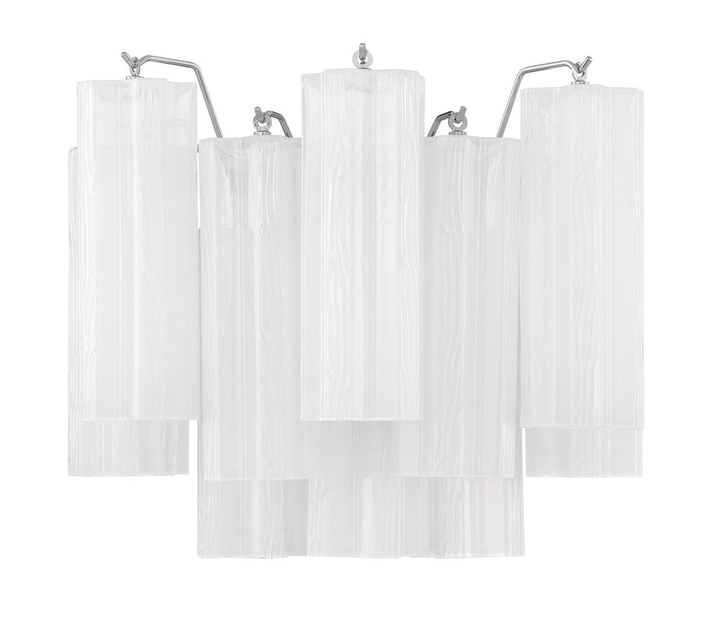 Aurora Wall Light Tronchi Glass Tube Tiered Amber Modern | Fioriscas