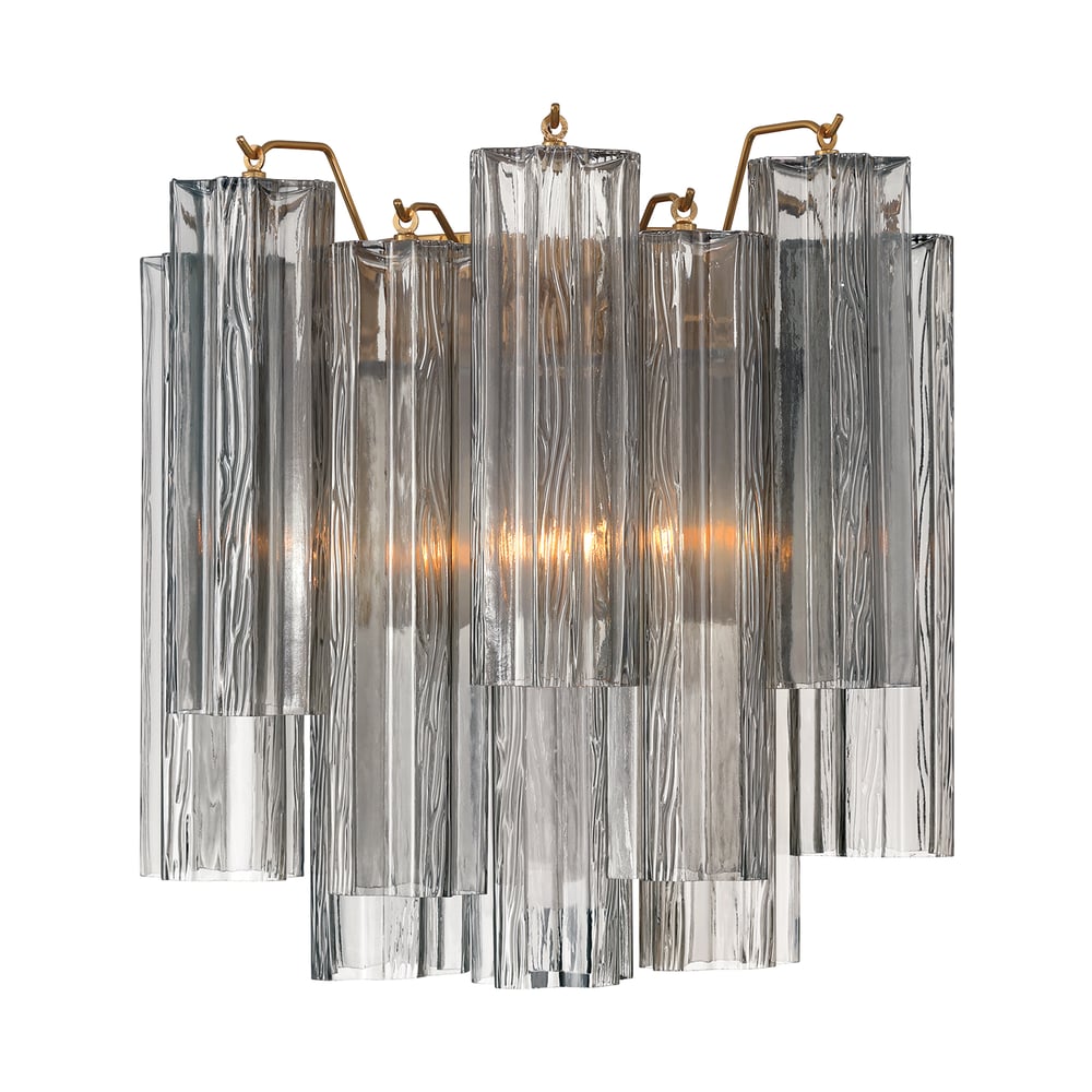 Aurora Wall Light Tronchi Glass Tube Tiered Amber Modern | Fioriscas