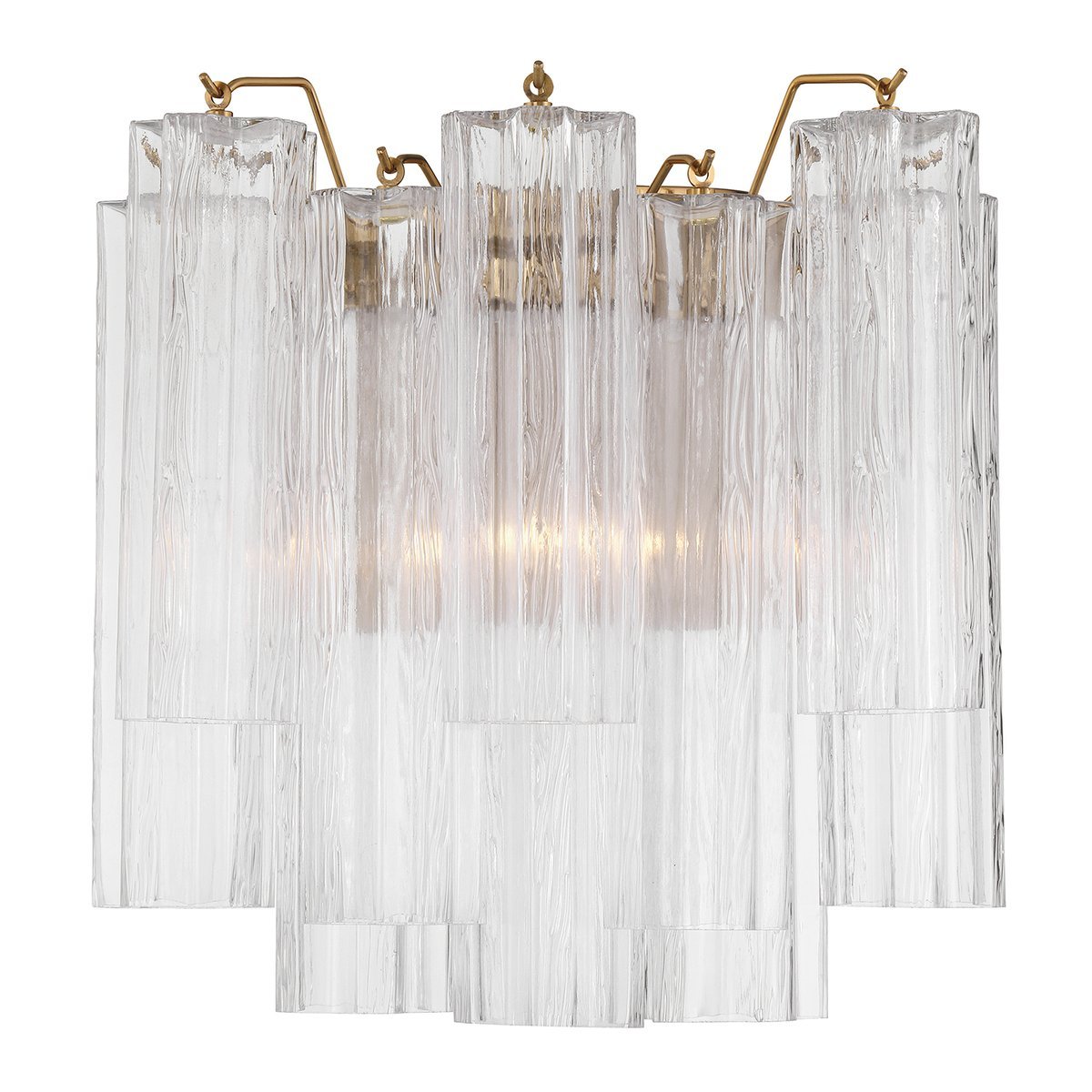 Aurora Wall Light Tronchi Glass Tube Tiered Amber Modern | Fioriscas