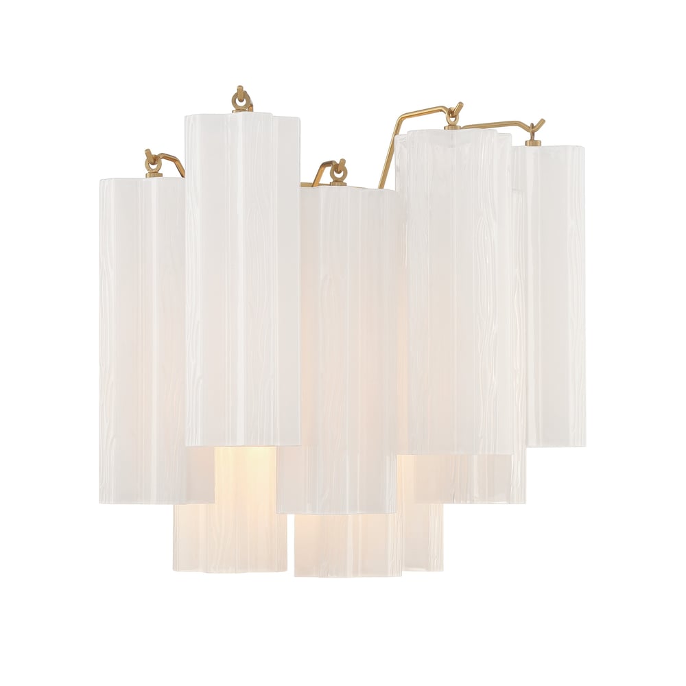 Aurora Wall Light Tronchi Glass Tube Tiered Amber Modern | Fioriscas