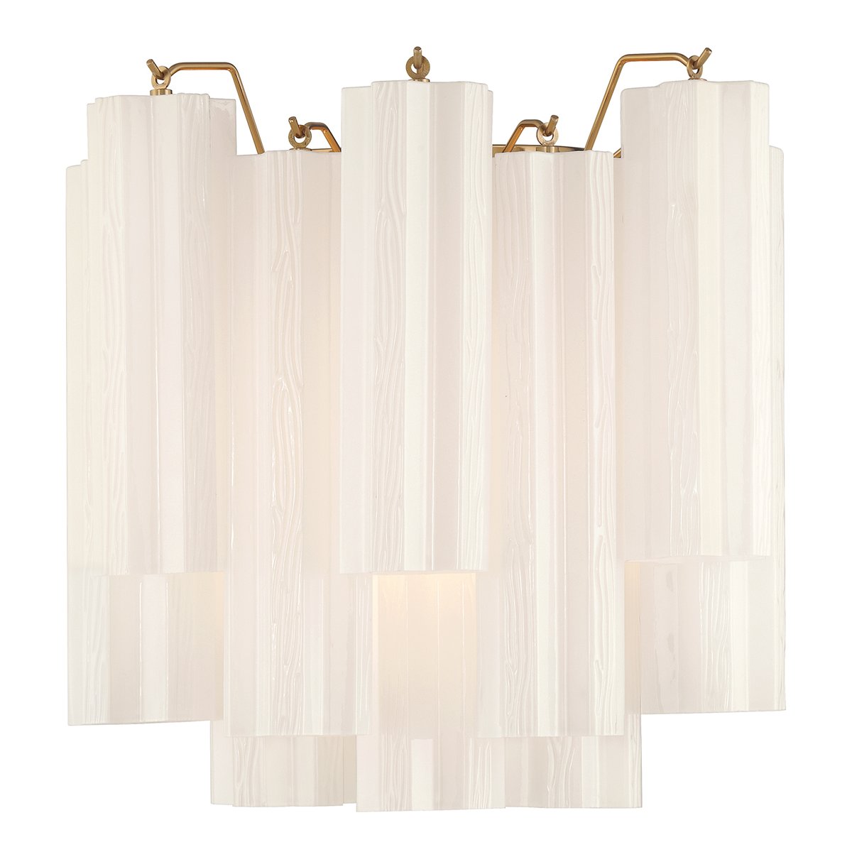 Aurora Wall Light Tronchi Glass Tube Tiered Amber Modern | Fioriscas