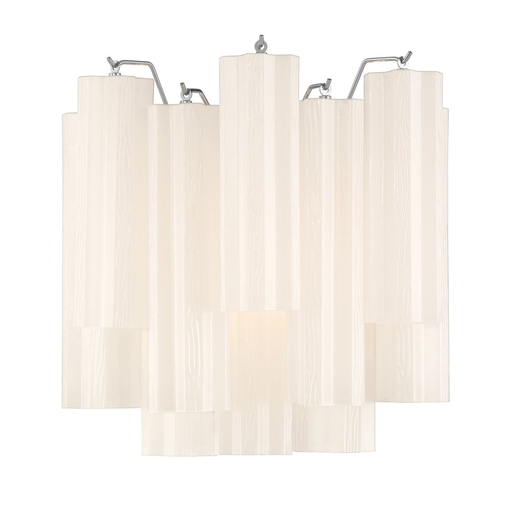 Aurora Wall Light Tronchi Glass Tube Tiered Amber Modern | Fioriscas