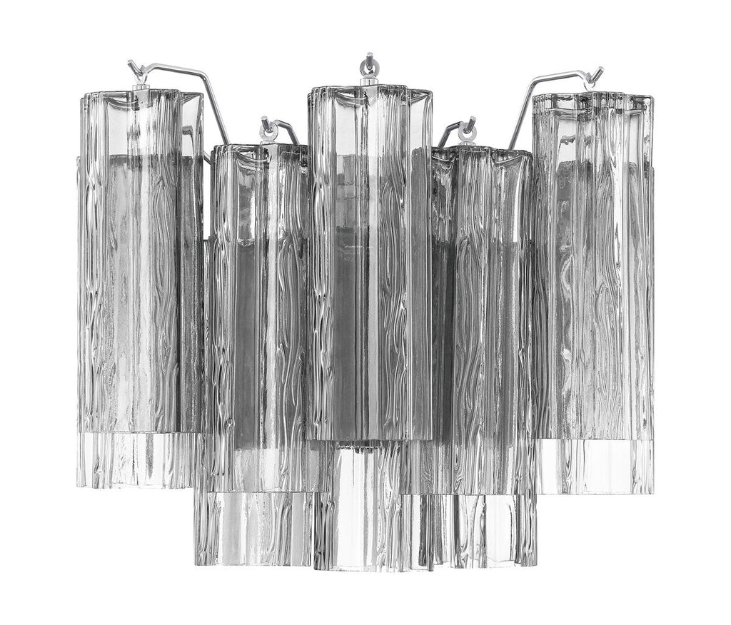 Aurora Wall Light Tronchi Glass Tube Tiered Amber Modern | Fioriscas
