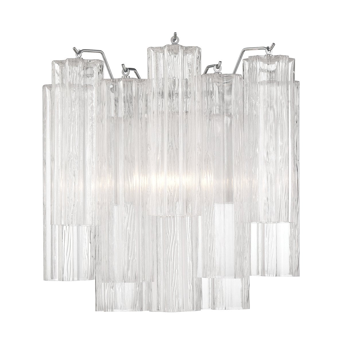 Aurora Wall Light Tronchi Glass Tube Tiered Amber Modern | Fioriscas