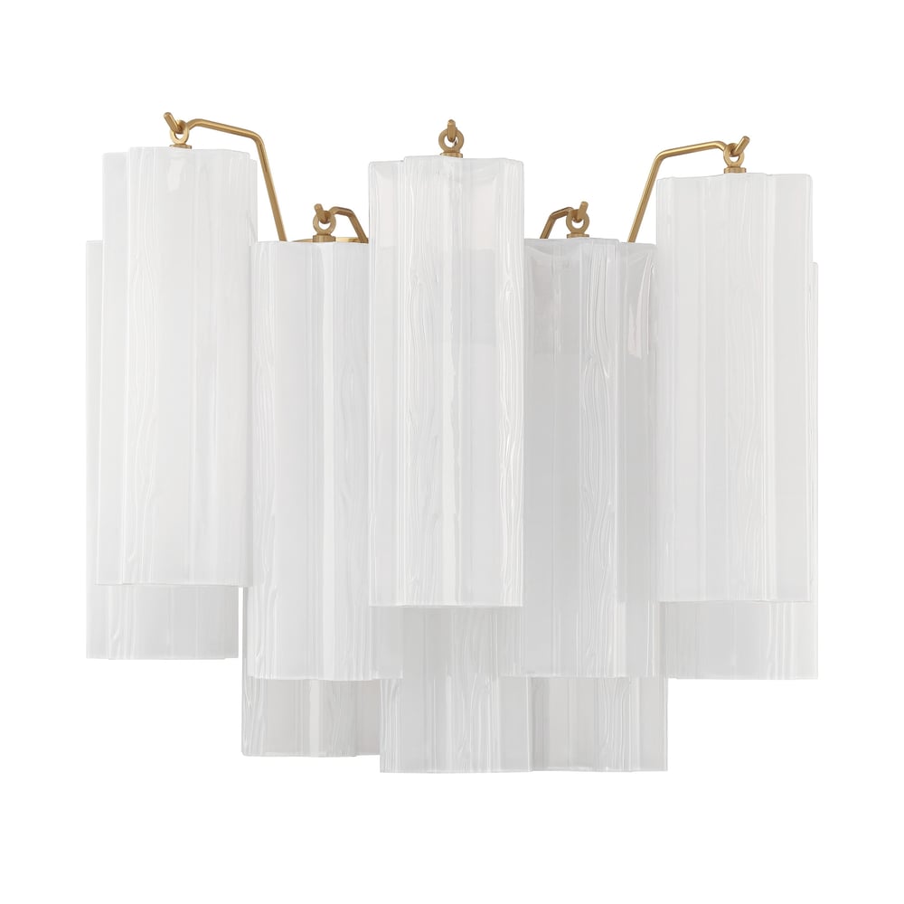 Aurora Wall Light Tronchi Glass Tube Tiered Amber Modern | Fioriscas