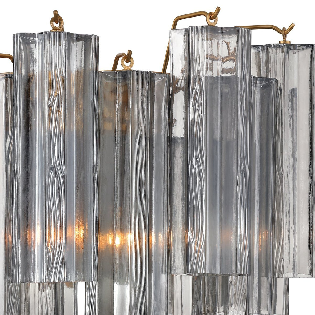 Aurora Wall Light Tronchi Glass Tube Tiered Amber Modern | Fioriscas