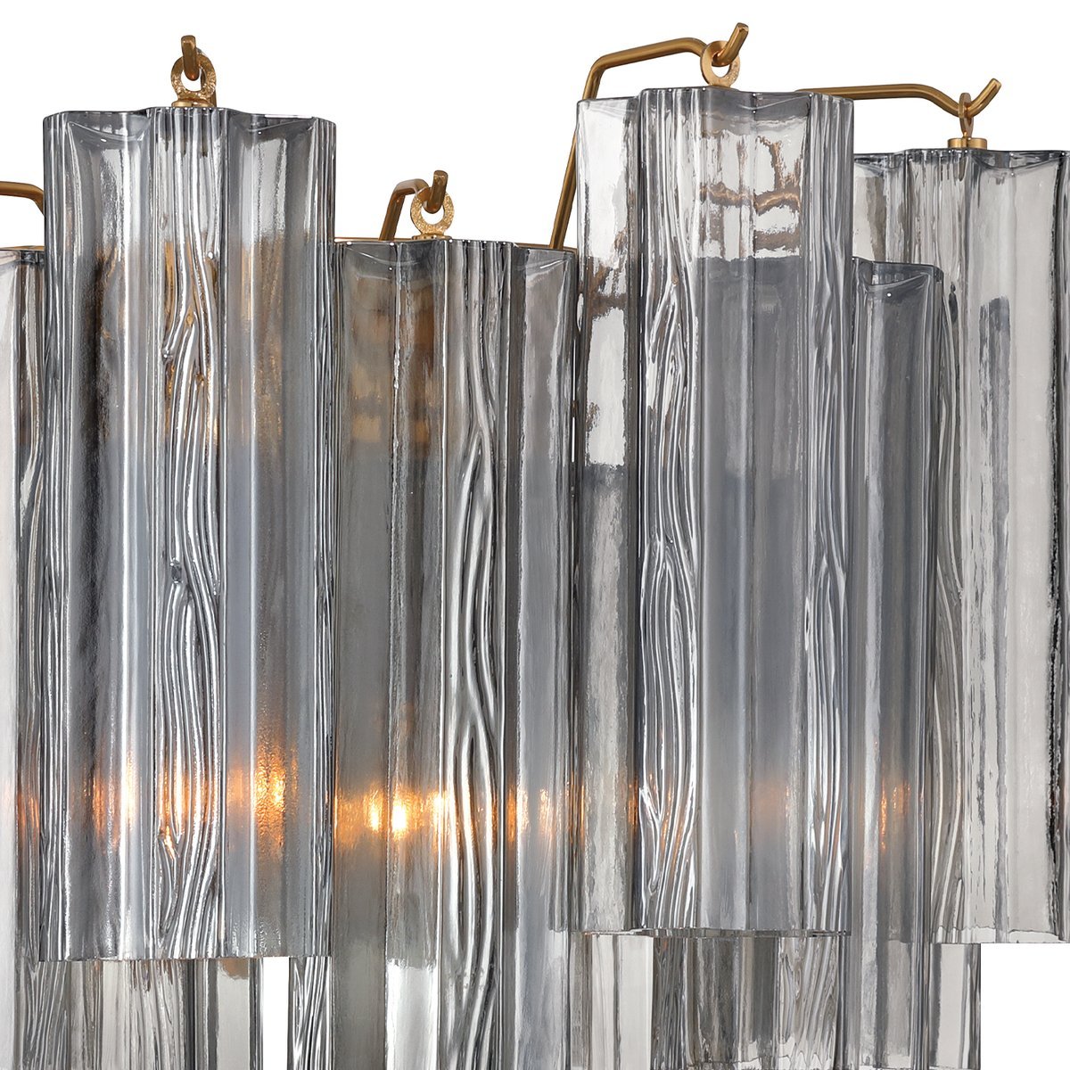 Aurora Wall Light Tronchi Glass Tube Tiered Amber Modern | Fioriscas