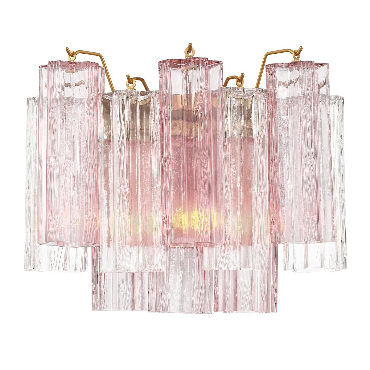 Aurora Wall Light Tronchi Glass Tube Tiered Amber Modern | Fioriscas