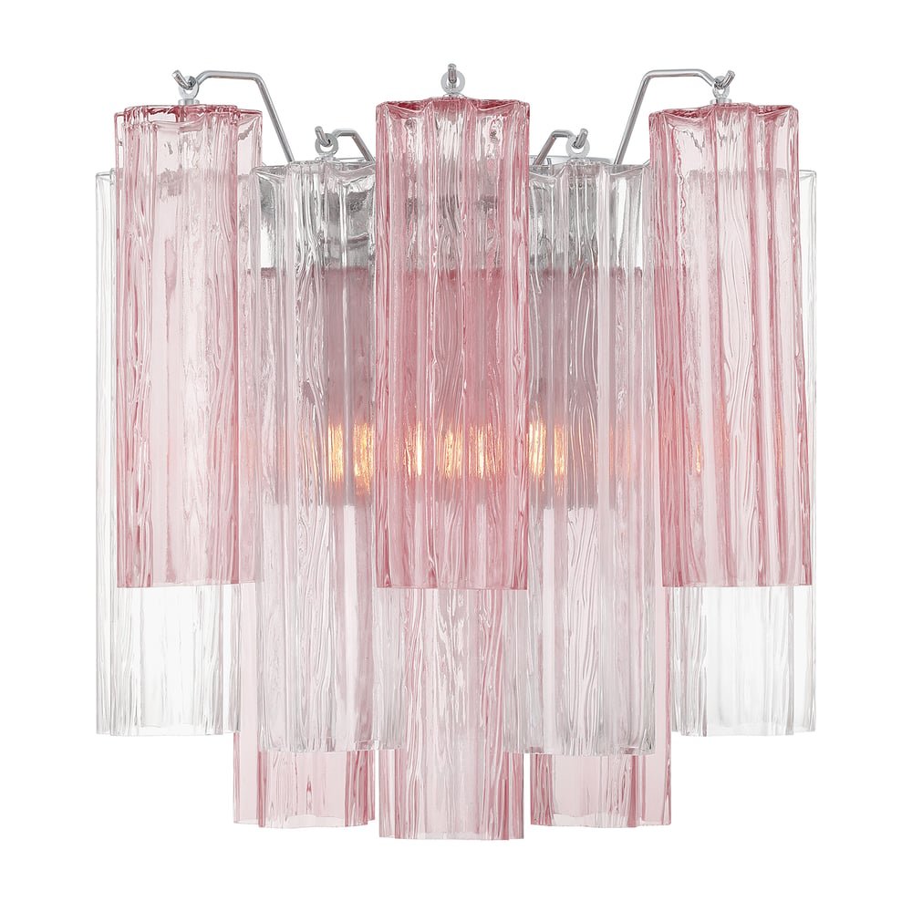 Aurora Wall Light Tronchi Glass Tube Tiered Amber Modern | Fioriscas