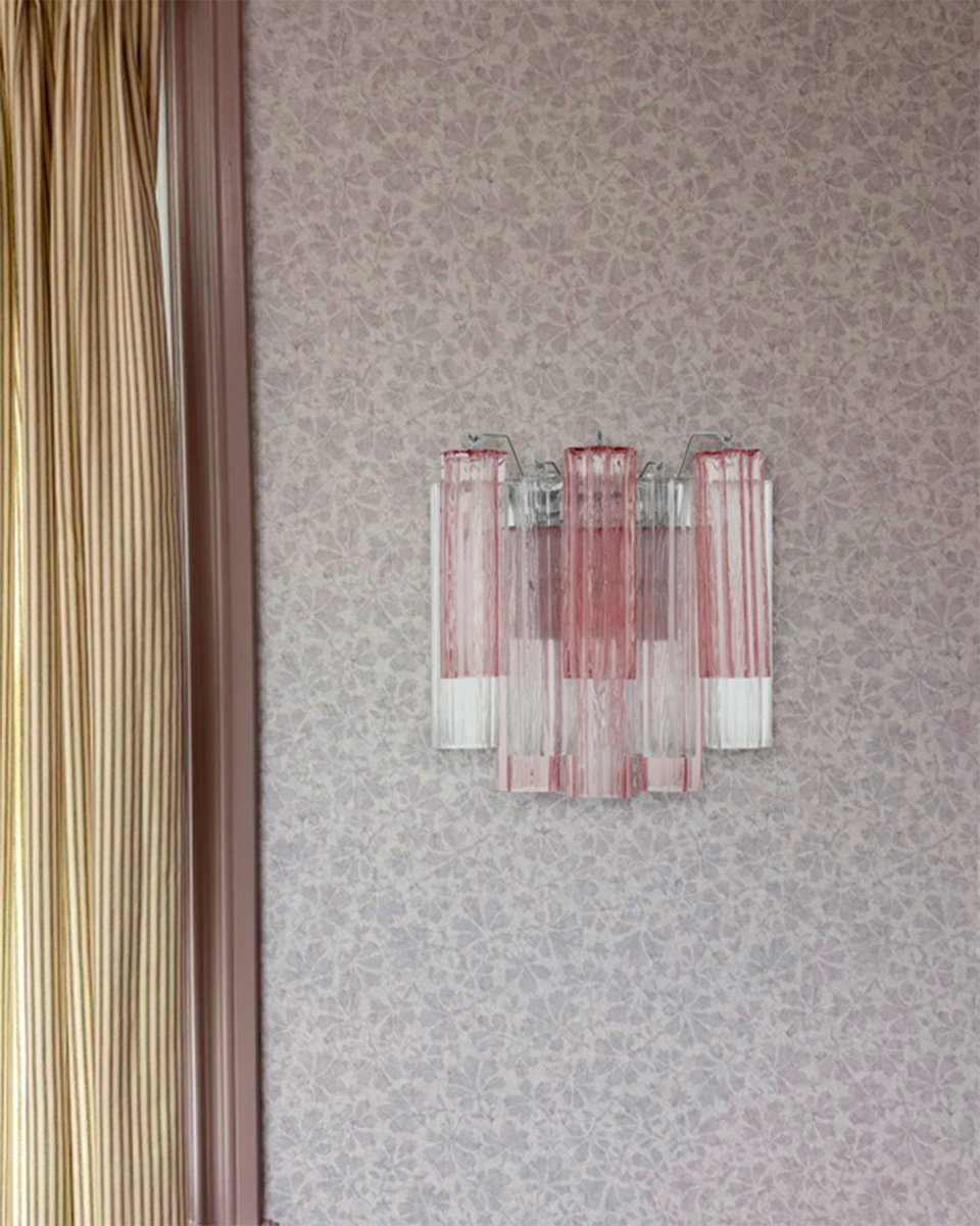 Aurora Wall Light Tronchi Glass Tube Tiered Amber Modern | Fioriscas
