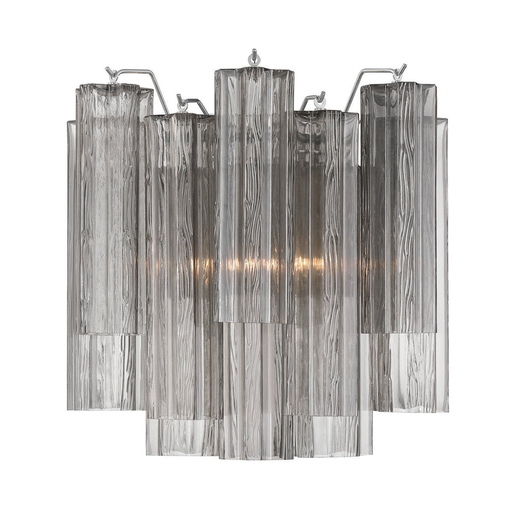 Aurora Wall Light Tronchi Glass Tube Tiered Amber Modern | Fioriscas