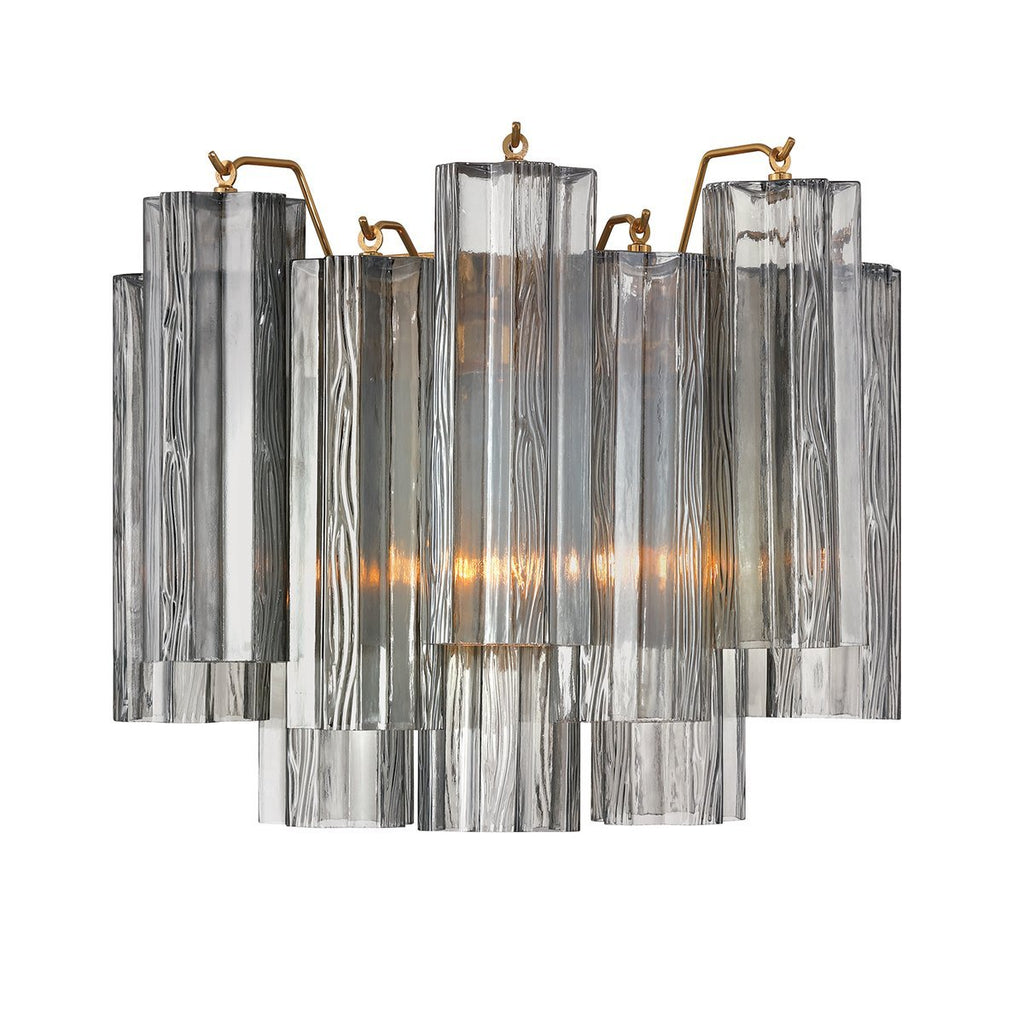 Aurora Wall Light Tronchi Glass Tube Tiered Amber Modern | Fioriscas