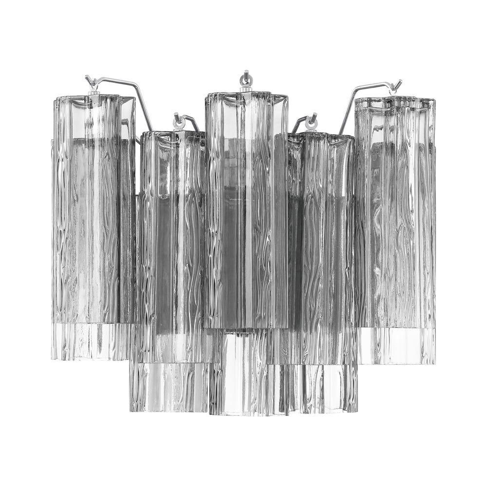 Aurora Wall Light Tronchi Glass Tube Tiered Amber Modern | Fioriscas