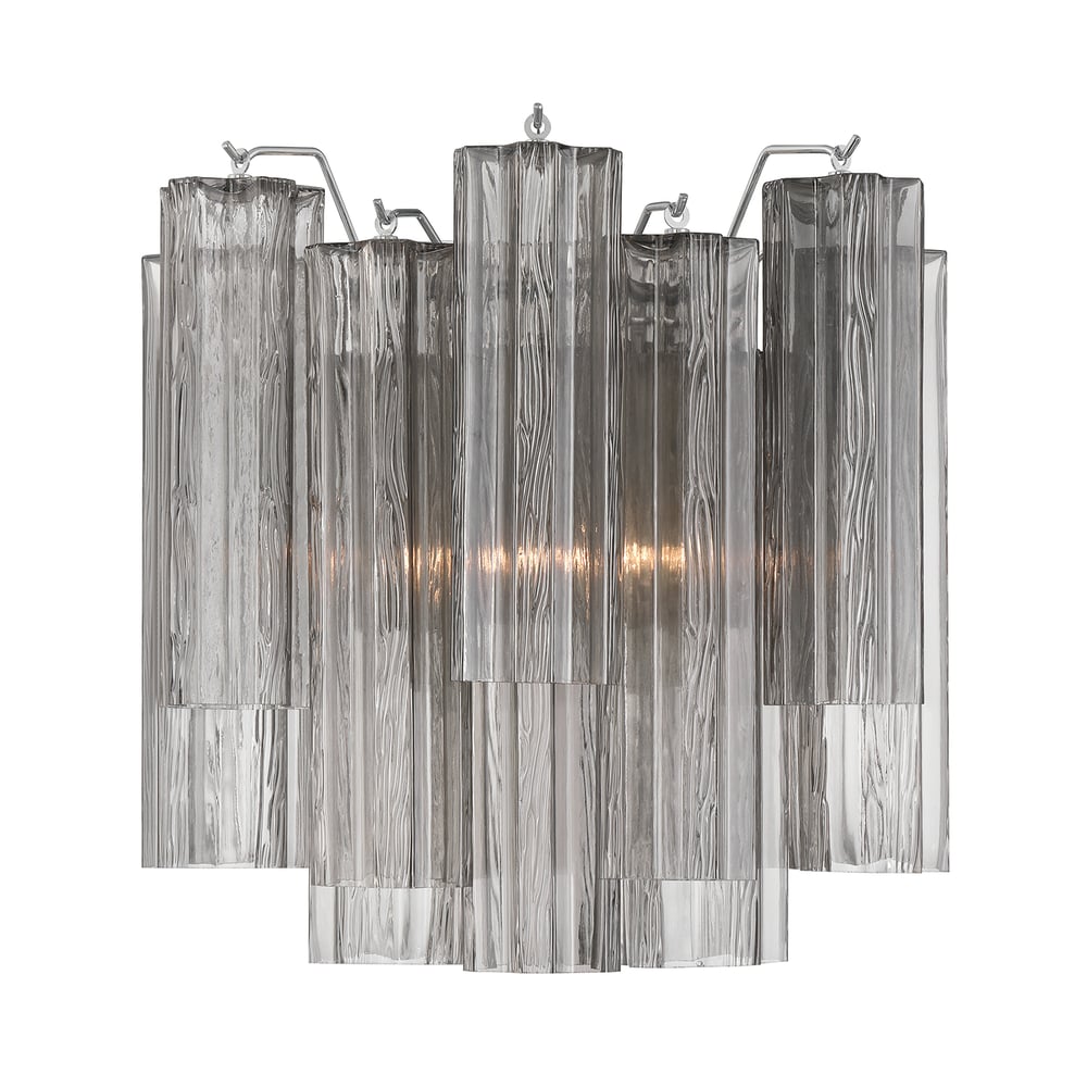 Aurora Wall Light Tronchi Glass Tube Tiered Amber Modern | Fioriscas