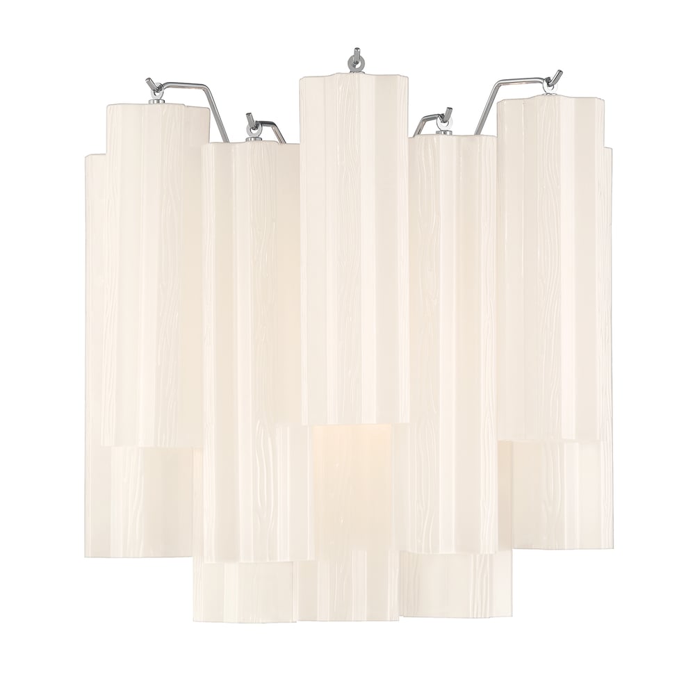 Aurora Wall Light Tronchi Glass Tube Tiered Amber Modern | Fioriscas