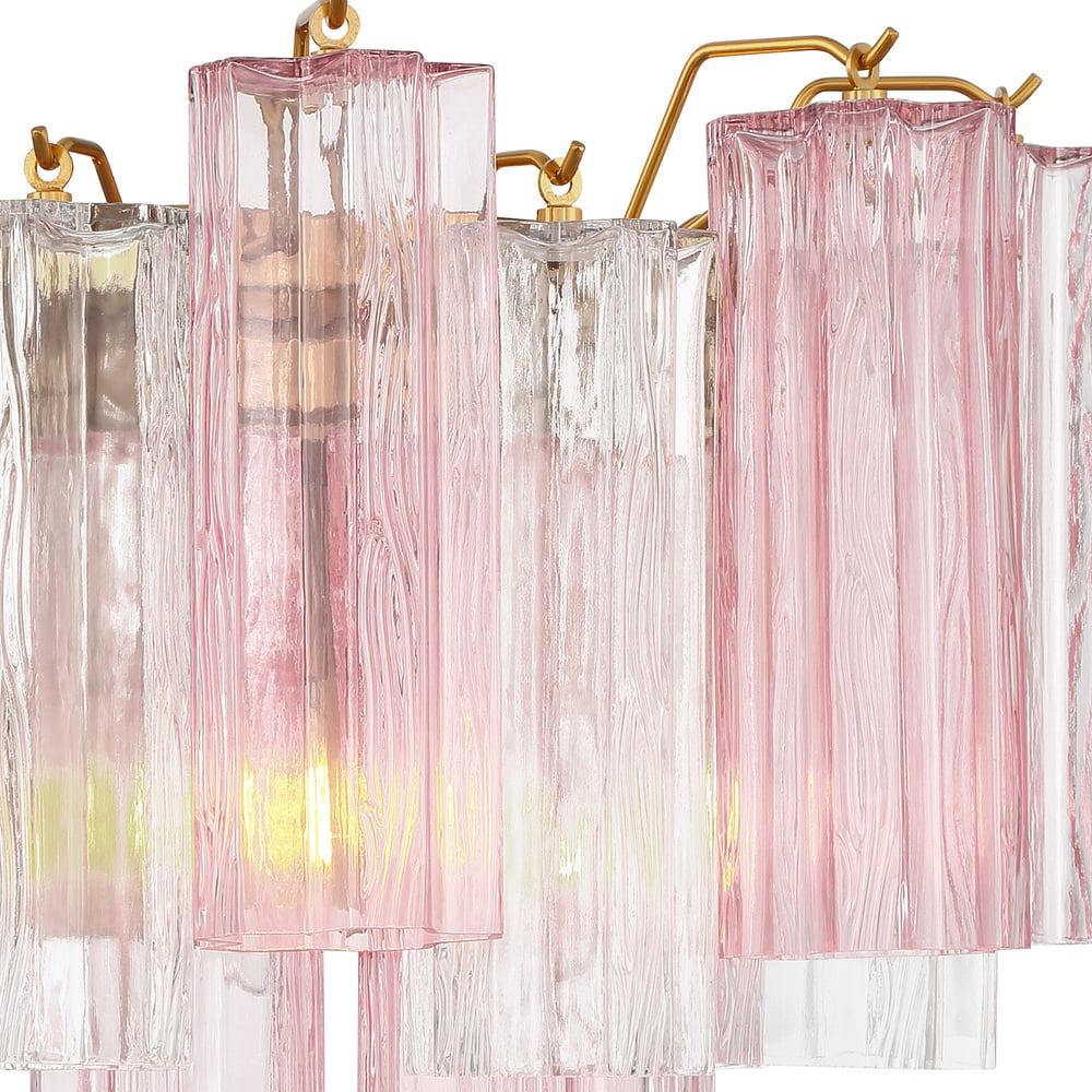 Aurora Wall Light Tronchi Glass Tube Tiered Amber Modern | Fioriscas