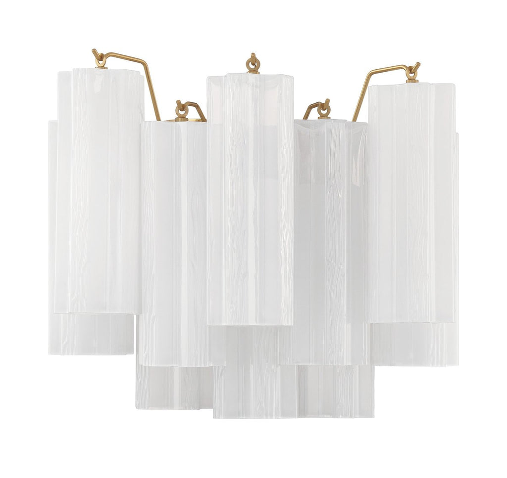 Aurora Wall Light Tronchi Glass Tube Tiered Amber Modern | Fioriscas