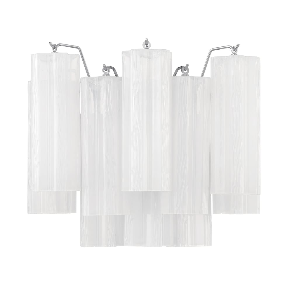 Aurora Wall Light Tronchi Glass Tube Tiered Amber Modern | Fioriscas