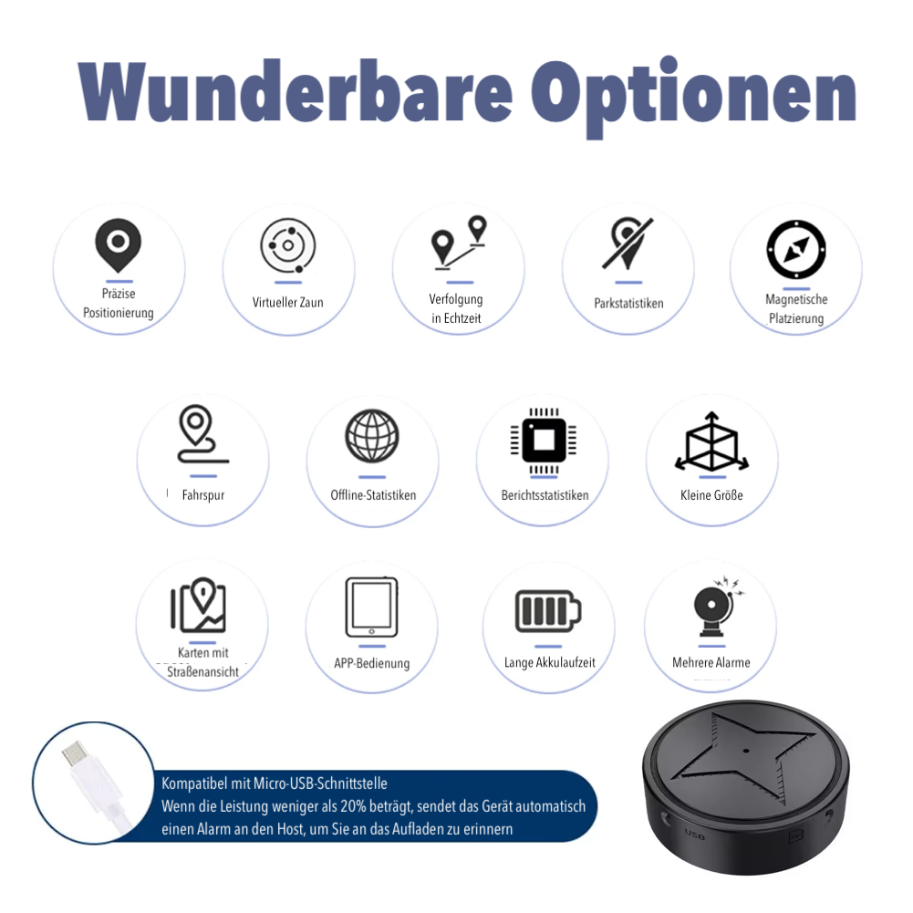 AstraTrack Magnetic Vehicle GPS Tracker With Real-Time Location Alerts