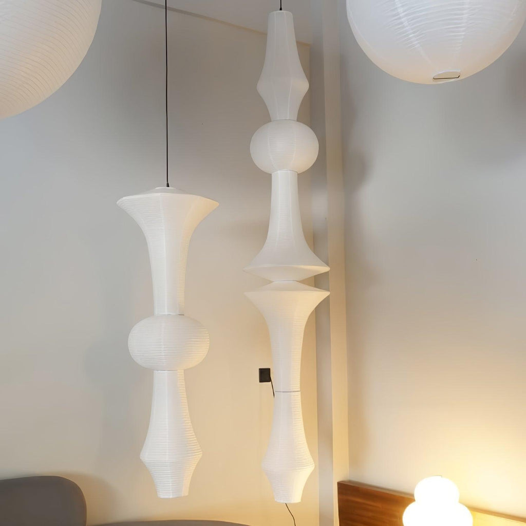 Aurora Washi Corner Pendant Light for Soft Warm Ambience