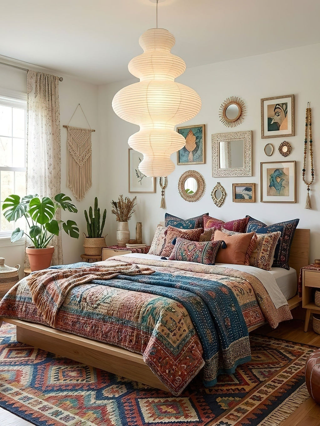 Luminous Rice Paper Pendant Lamp Sculptural Ceiling Light For Ambient Rooms