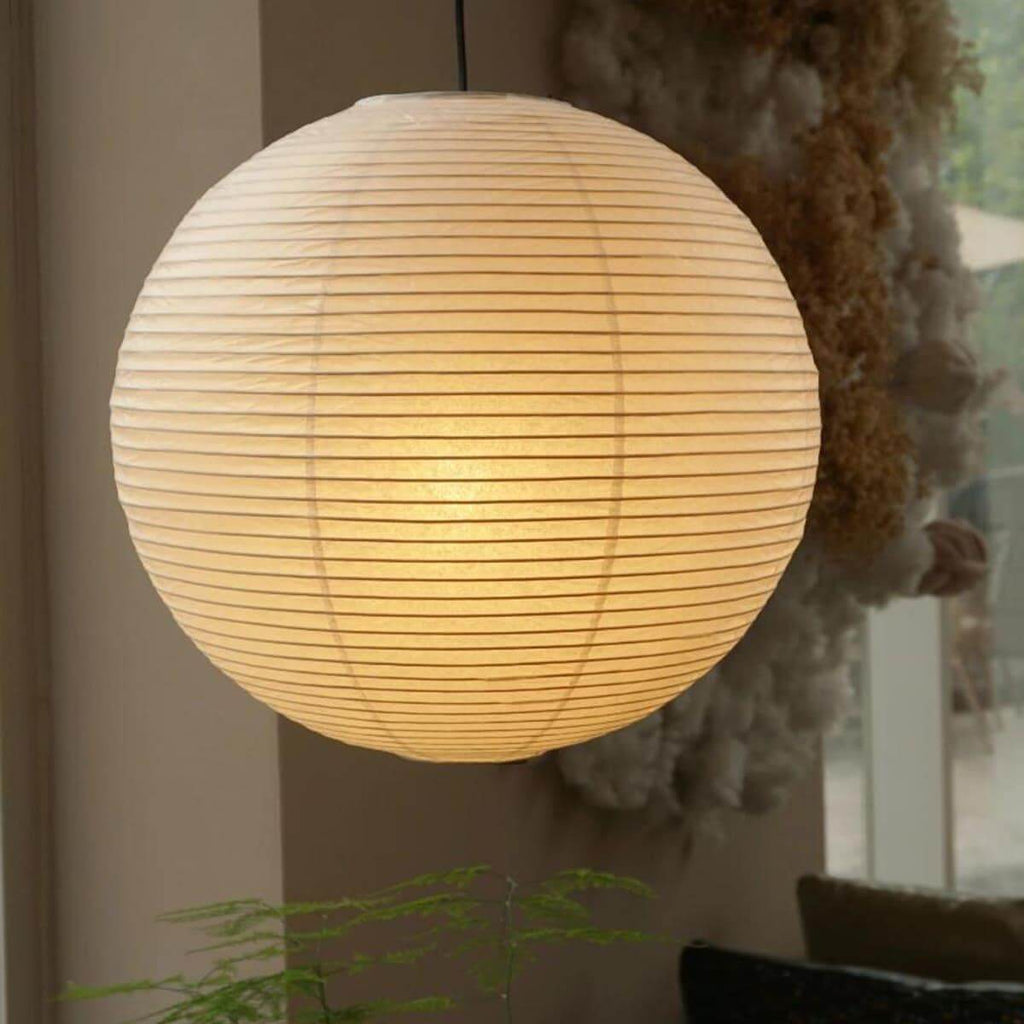 Ember Vale Spherical Pendant Light With Warm Japandi Wabi Sabi Glow
