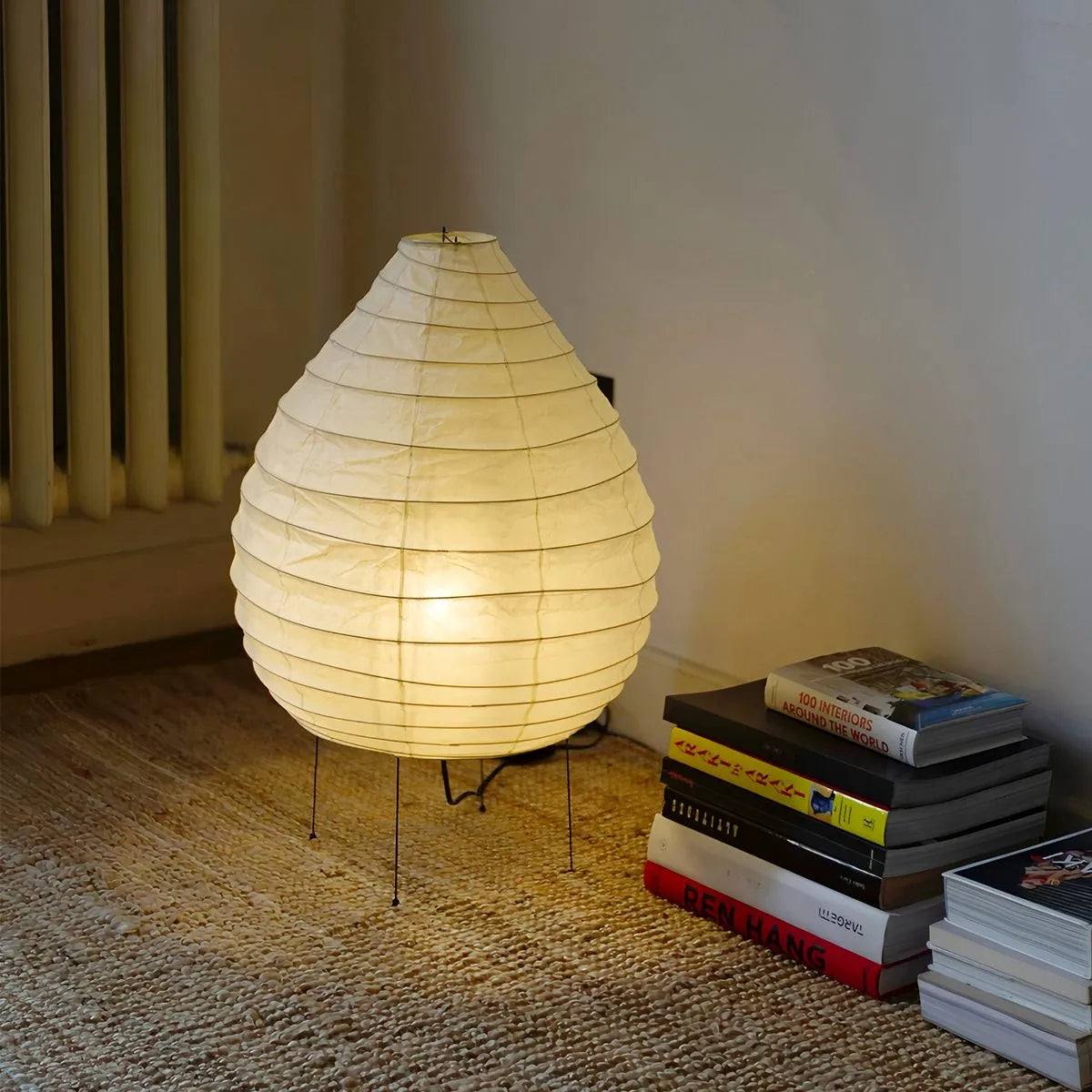 NoriGlow Rice Paper Table Lamp For Bedroom With Japanese Minimalist Glow