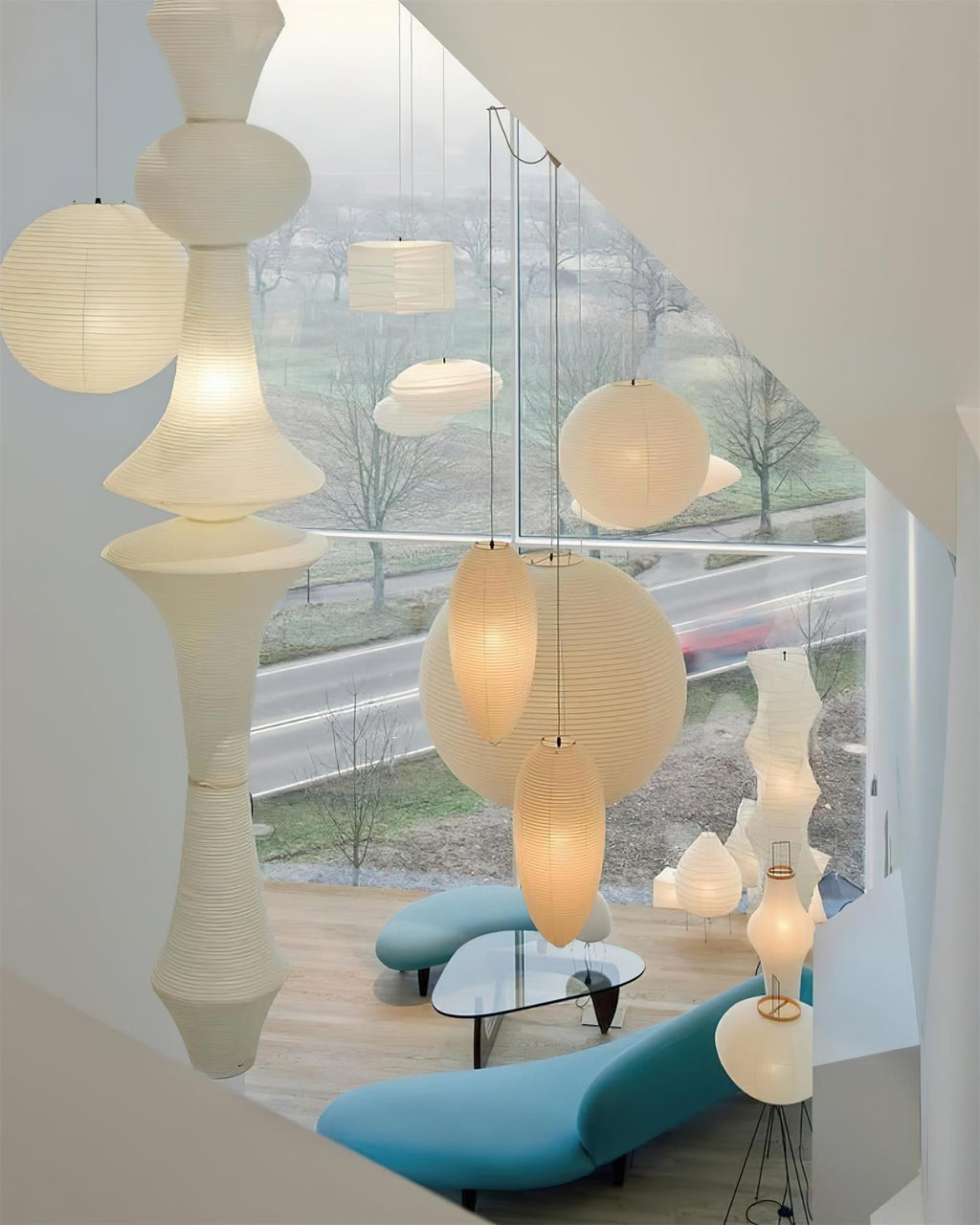 Zyora Sculptural Paper Pendant Lamp | Fioriscas