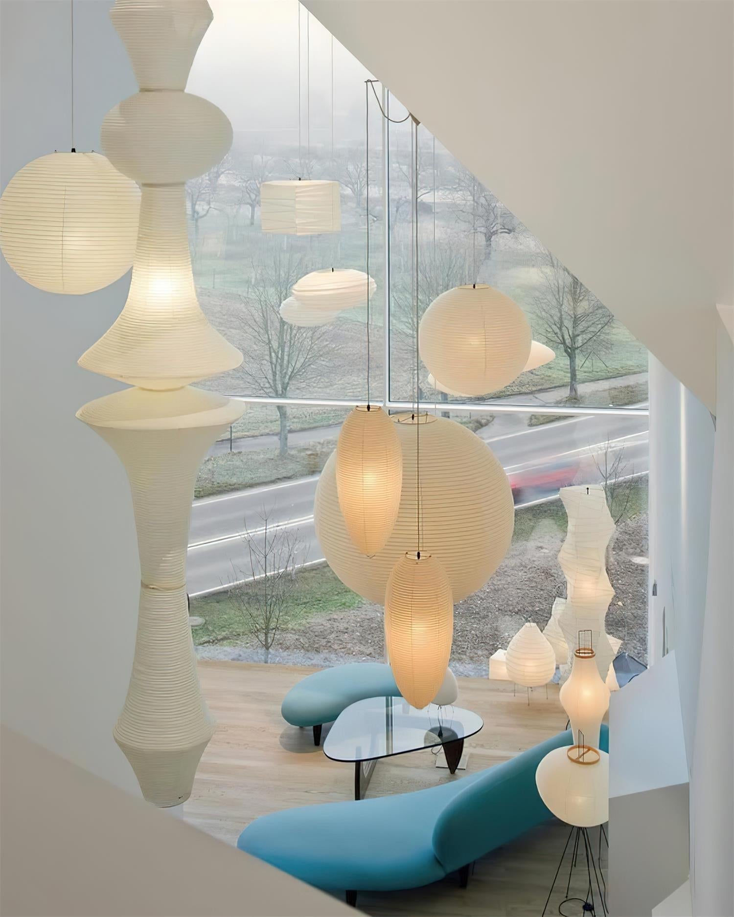 Zyora Sculptural Paper Pendant Lamp | Fioriscas