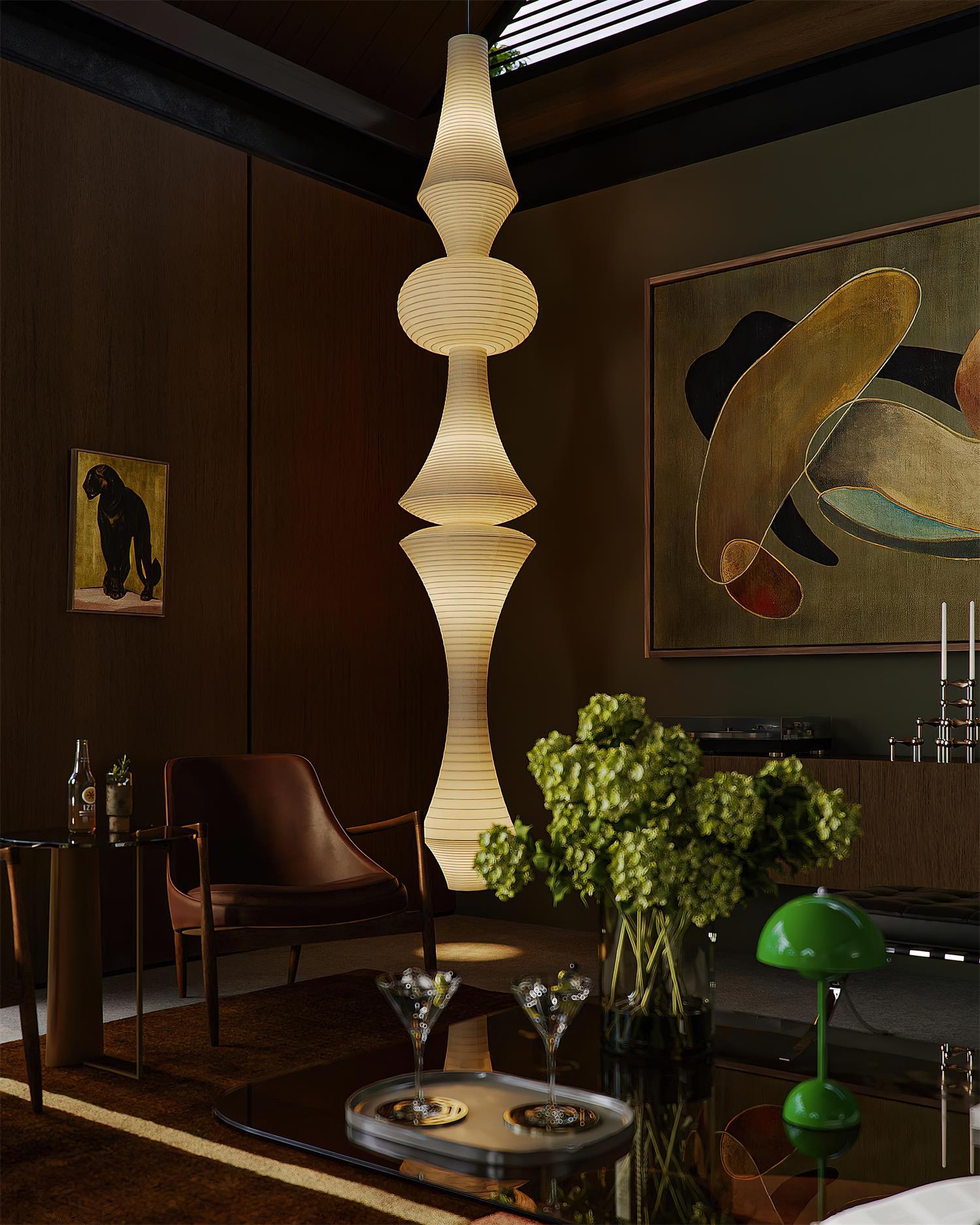 Zyora Sculptural Paper Pendant Lamp | Fioriscas