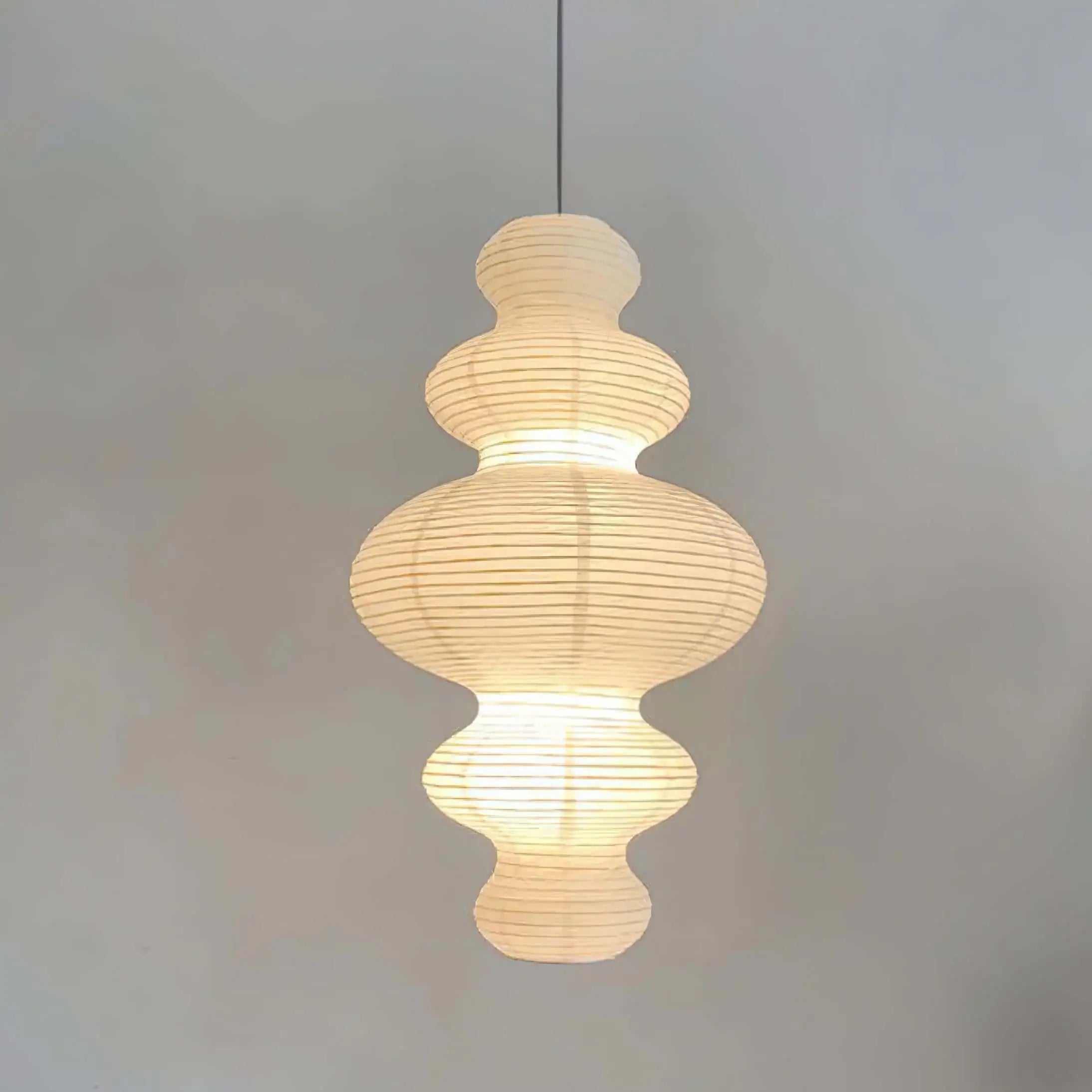 Luminous Rice Paper Pendant Lamp Sculptural Ceiling Light For Ambient Rooms