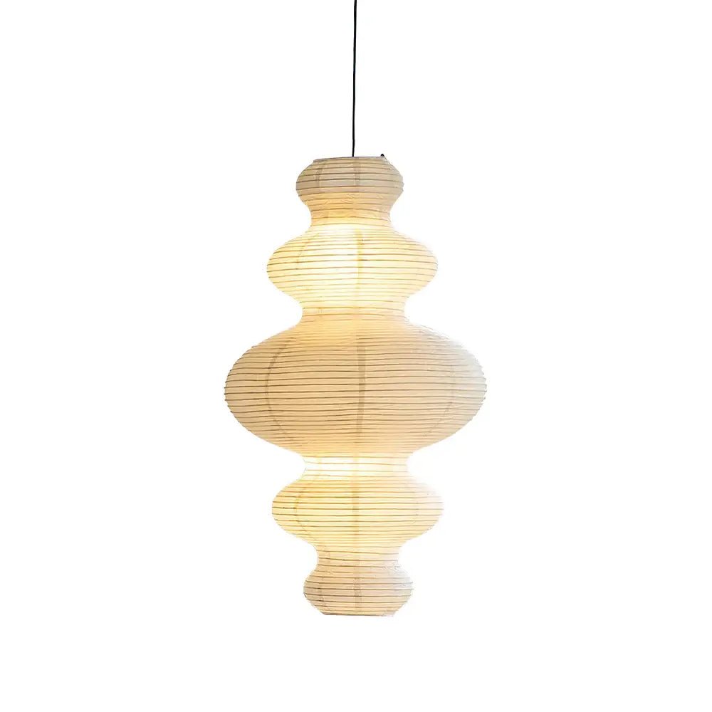 Luminous Rice Paper Pendant Lamp Sculptural Ceiling Light For Ambient Rooms